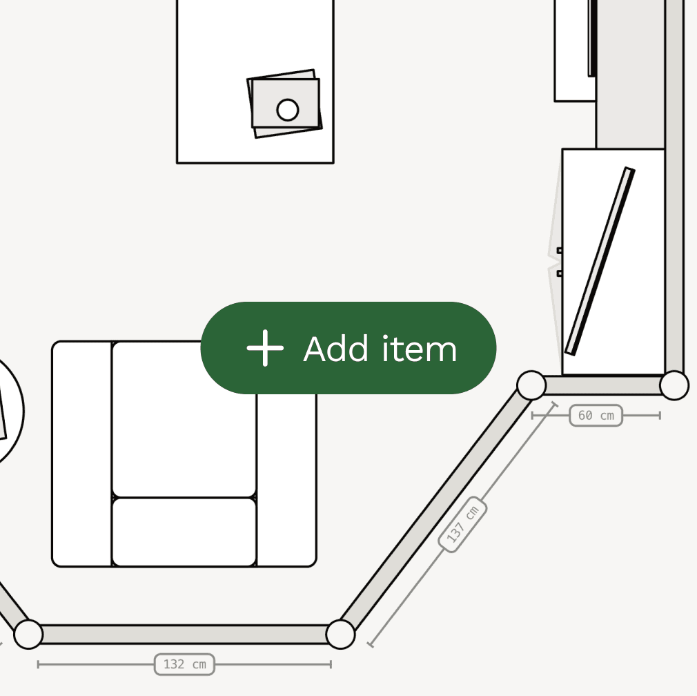 Lounge / living room floor planner room layout design and planning