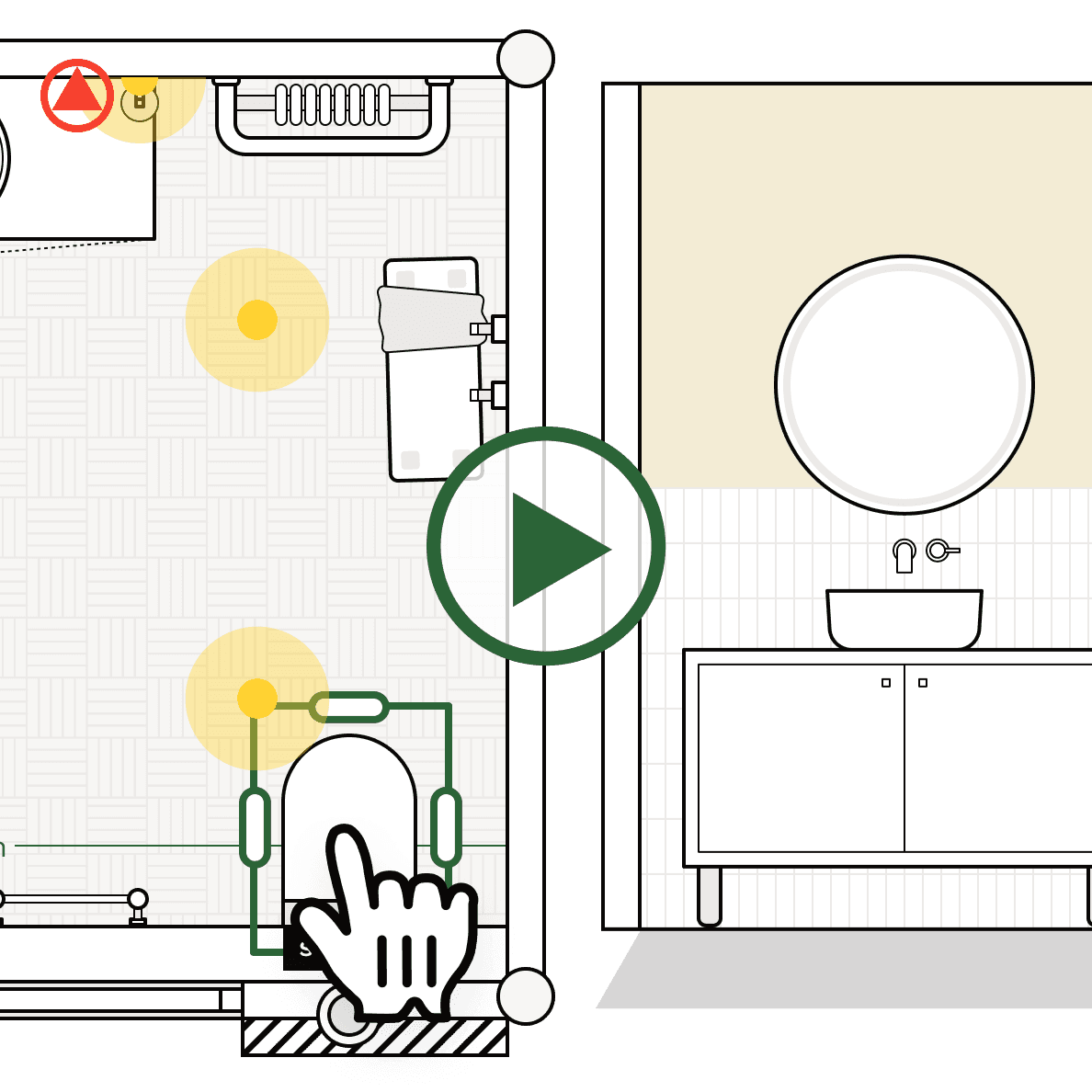 Floor Plan & Wall Elevations